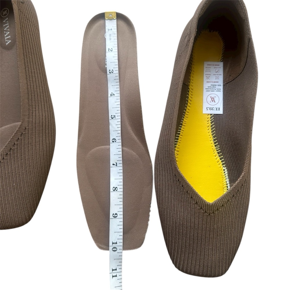 Vivaia Margot 2.0 Brown Square Toe V-Cut Ballet Flats Slip On Size 9 US (39.5
EU - Picture 4 of 13